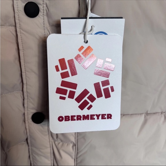 Mens large Obermeyer Cement Puffer Jacket - Picture 6 of 11